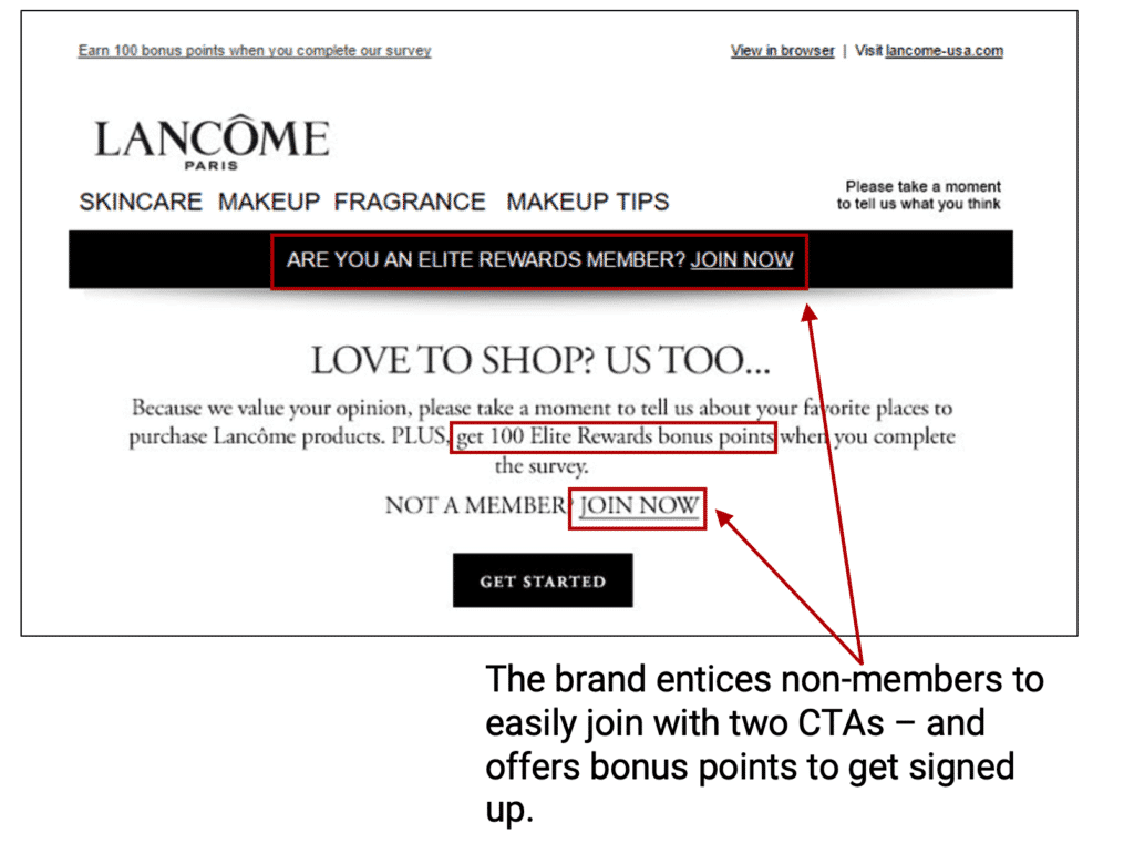 lancome elite rewards program